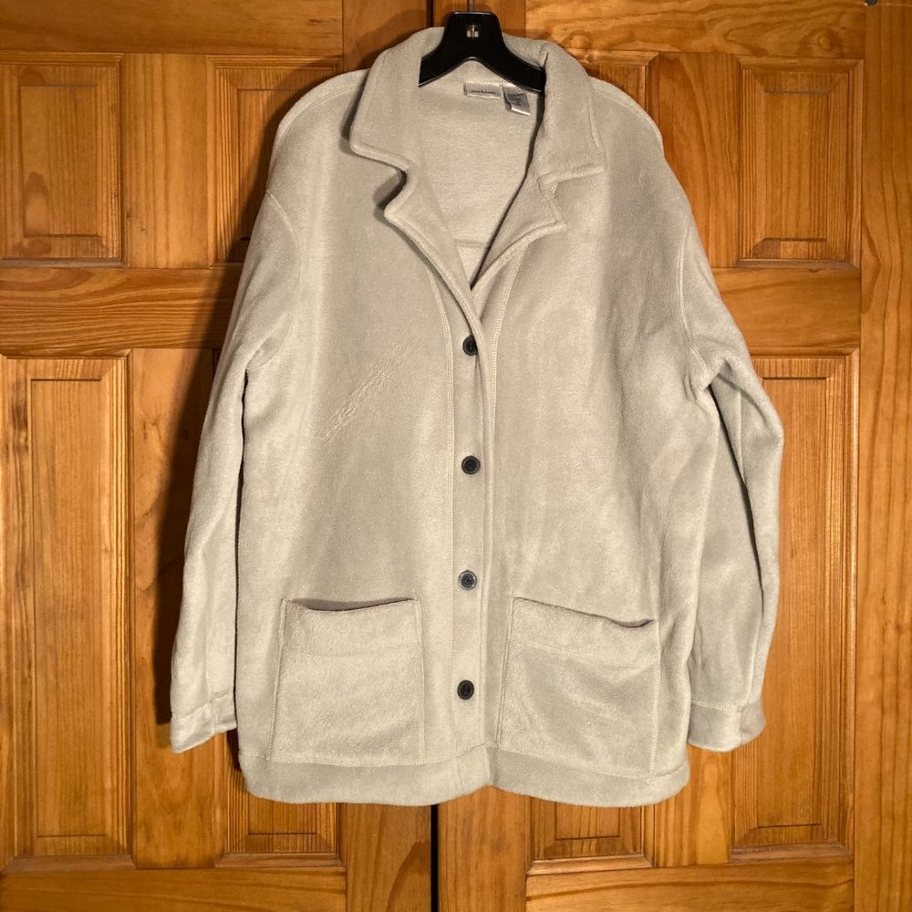 NWOT Jenny Buchanan Vintage 80s 90s Jacket Fleece Coat Green Size M Medium